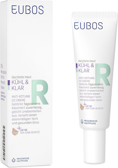 Eubos Cool & Calm Relieving CC- Creme Gesicht Tag mit SPF50 30ml