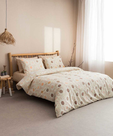 Vesta Home Duvet Queen 220x230cm Amanda 1 Brown / Beige 11.5 togs Togs
