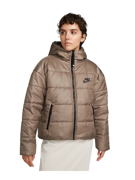 Nike Κοντό Γυναικείο Puffer Μπουφάν για Χειμώνα...