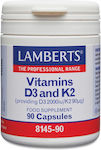 Lamberts Vitamins D3 & K2 Vitamin für Unterstützung des Immunsystems 2000iu 90mcg '''''' 90 Mützen