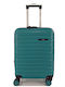 Rain Cabin Hard Travel Suitcase Petrol with 4 Wheels Height 55cm