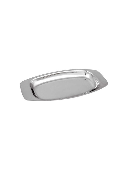 Max Home Rectangulars Stainless Steel Serving Platter Silver 17cm