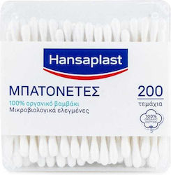 Hansaplast Cotton Buds Baumwollstäbchen Box Weiß 200Stück