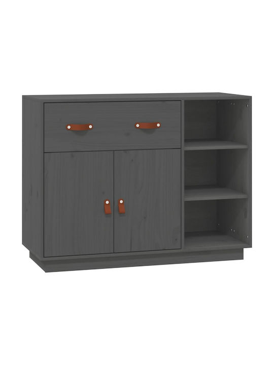 Wooden Buffet with Drawers Gray L98.5xW40xH75cm