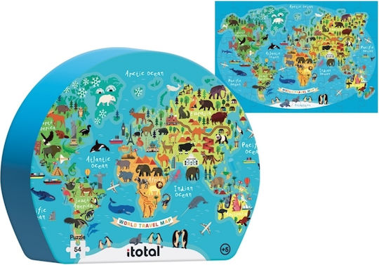Kids Puzzle Travel Map for 5+ years+ Years 54pcs Total Gift
