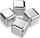 Decorative Ice Cubes Stainless Steel with Storage Case 6pcs