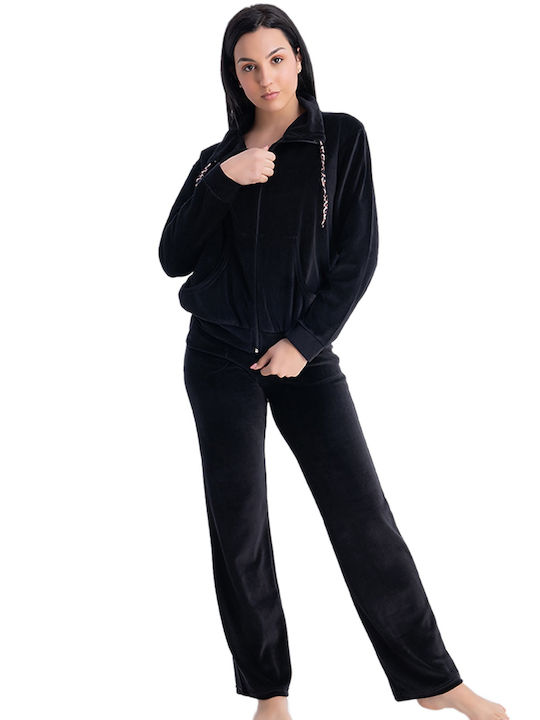 Rachel Set Winter Women's Pajamas Black