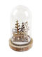 Weihnachtliche Schneekugel Beleuchtet mit Rentier Batterie 12x8x18cm 1Stück