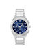 Trussardi Ανδρικό Ρολόι 41mm Μπαταρίας με Ασημί Μεταλλικό Μπρασελέ