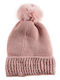 Verde Pom Pom Beanie Frauen Beanie in Rosa Farbe