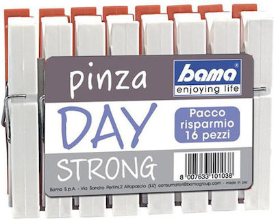 Plastic lanyards Set 16pcs 2x1.1x9cm pinza DAY STRONG BAMA Italy