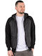 Men's Cardigan with Hood Black