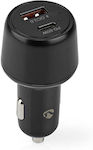 Nedis Car Charger Black Nedis Total Intensity 3.25A with Ports: 1xUSB 1xType-C