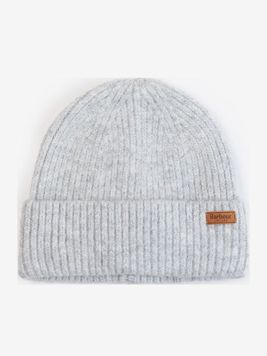 Pom Pom Beanie Beanie Knitted in Gray color