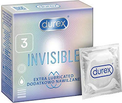 Durex Προφυλακτικά Invisible Extra Lubricated Λεπτά 2τμχ