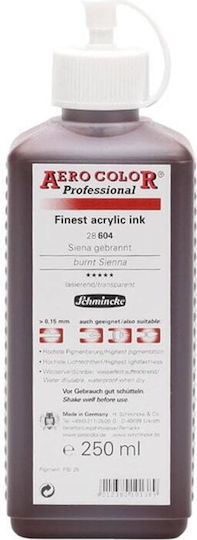 Schmincke Aero Color Professional Acrylic Paint Set 604 Burnt Sienna 250ml 1pcs