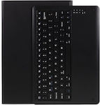 Klappdeckel Synthetisches Leder mit Tastatur Englisch US Schwarz (Galaxy Tab S8+) 104100294A