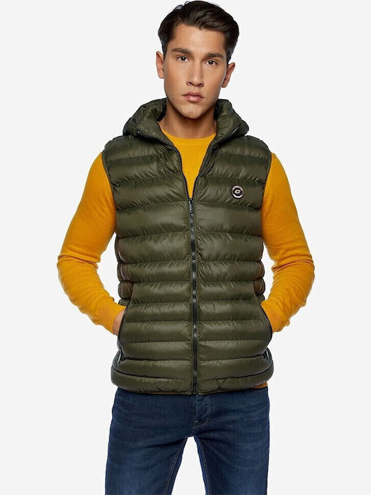 Brokers Jeans Αμάνικο Μπουφάν Puffer Χακί