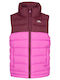 Kids Quilted Sleeveless Short Coat with Hood Fuchsia