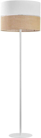 TK Lighting Linobianco Vintage Lampă de Podea Î159cm. Alb