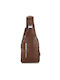 Bartuggi Ανδρική Τσάντα Ώμου / Χιαστί σε Καφέ χρώμα