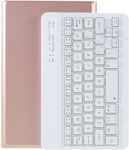 Klappdeckel Synthetisches Leder mit Tastatur Englisch US Rose Gold (Galaxy Tab A7 Lite) 104100433C