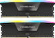 Corsair Vengeance RGB 32GB DDR5 RAM с 2 модула (2x16GB) и Скорост 7000 за Настолен Компютър