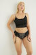 Norddiva Lingerie Lina Mărimi Mari Sexy Șir De Caracter Dantelat Șir Cu Jartieră Negru