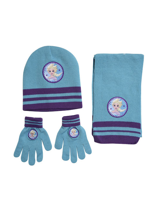 Kinderset Mütze-Handschuhe-Schal Frozen Turquoise
