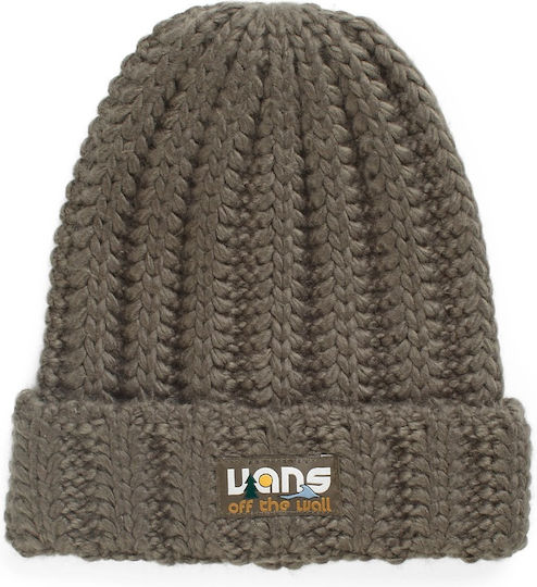 Beanie Γυναικείος Σκούφος με Πλεξούδες σε Γκρι χρώμα