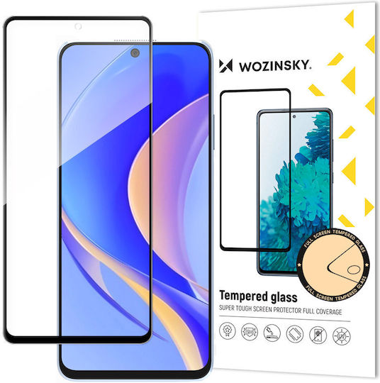 Wozinsky Vollkleber Vollflächig gehärtetes Glas Schwarz (Huawei Nova Y90)