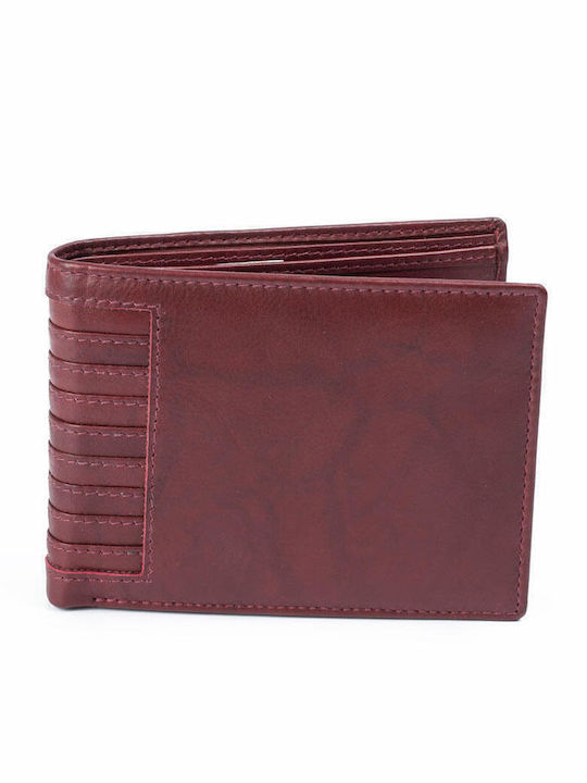 AN Leather Men's Wallet Classic Burgundy