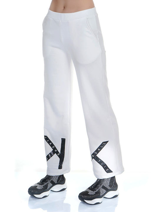 Kendall + Kylie Damen-Sweatpants Weiß