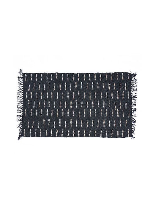 PIELEA PLAT WEAVE NEGRU METALIZAT 60X110cm.