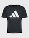 Adidas Feelready Ανδρικό T-shirt Μαύρο με Στάμπα