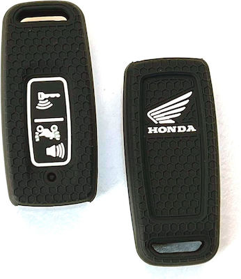 Silicone Car Key Cover Case L10018 with 2 Buttons for Honda Black