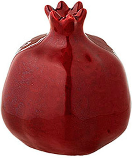 JK Home Decoration Tabletop New Year's Lucky Charm Pomegranate Red Ceramic 9x10cm