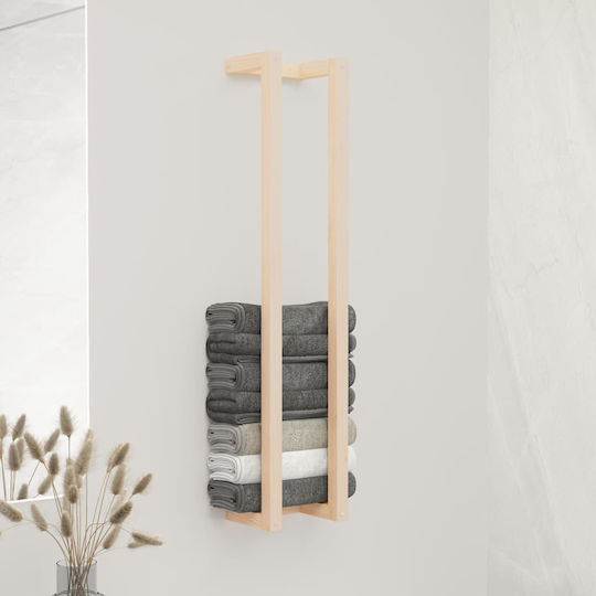 vidaXL Single Wall-Mounted Bathroom Rail ​110x110cm Brown