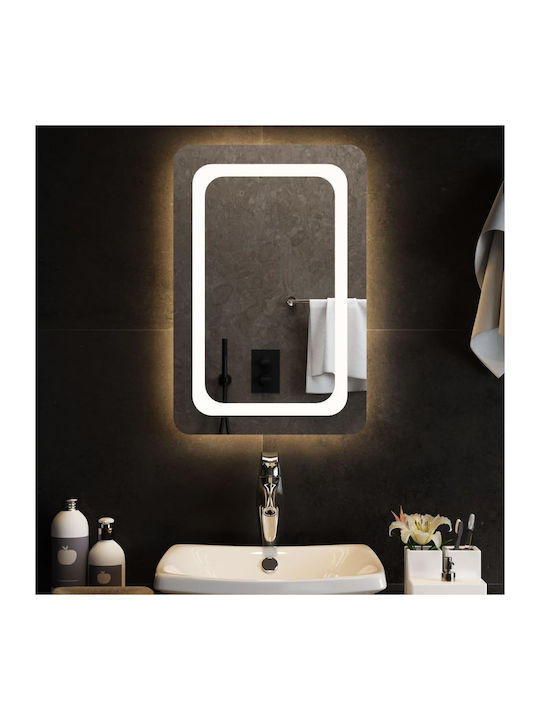 vidaXL Rectangular Bathroom Mirror Led Touch 40x60cm