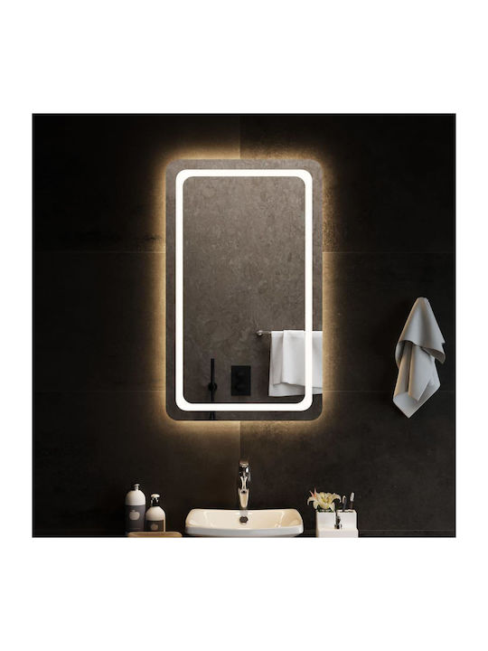 vidaXL Rectangular Bathroom Mirror Led Touch 60x100cm