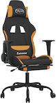 vidaXL 3143727 Fabric Gaming Chair with Footrest Black / Orange