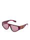 FILA Unisex Sonnenbrille mit Rot Kunststoff Gestell und Rosa Spiegel Linse SF9364 L62X
