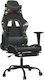 vidaXL 3143664 Artificial Leather Gaming Chair with Footrest Black / Camo