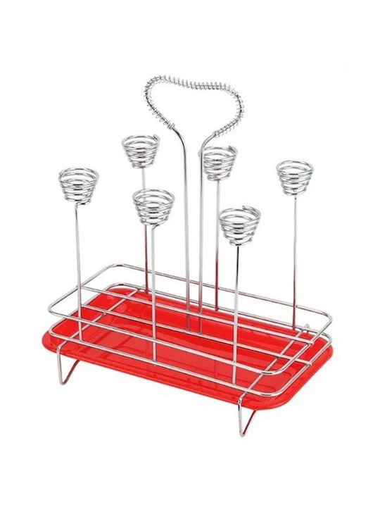 Metallisches Rot Spülbeckenablauf 22.5x13x22.5cm