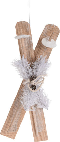 Zaros Weihnachtliche Holz Figur Schlitten Braun 50x50x9cm