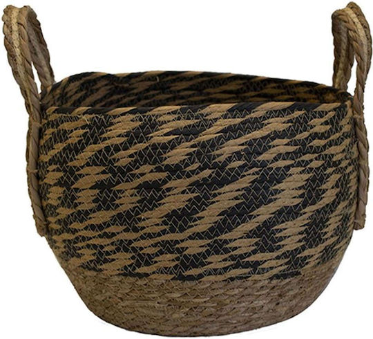 Atmosphera Natürlich Dekorativer Korb Korbweide mit Griffen Braun 29x29x21cm