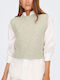 Only Women's Sleeveless Sweater Woolen Beige