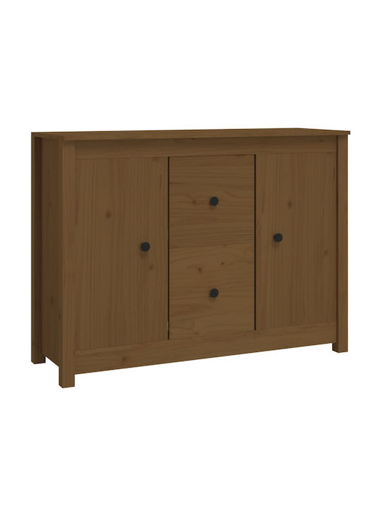 Sideboard Solid Wood with Drawers Brown Honey 1...