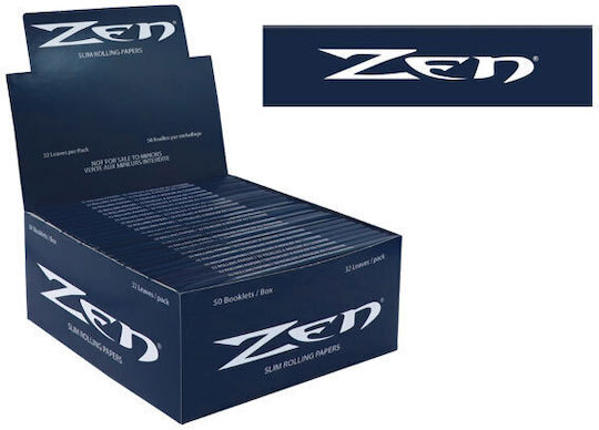 Zen Collection Blue Organic Hemp Χαρτάκια Στριφτού Τσιγάρου 32 φύλλα 50τμχ