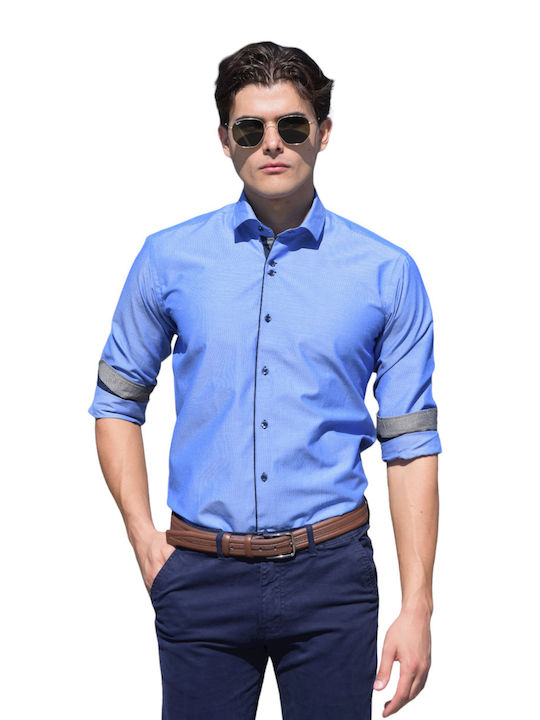 Men's Shirt, slim fit, Blue (SR209)